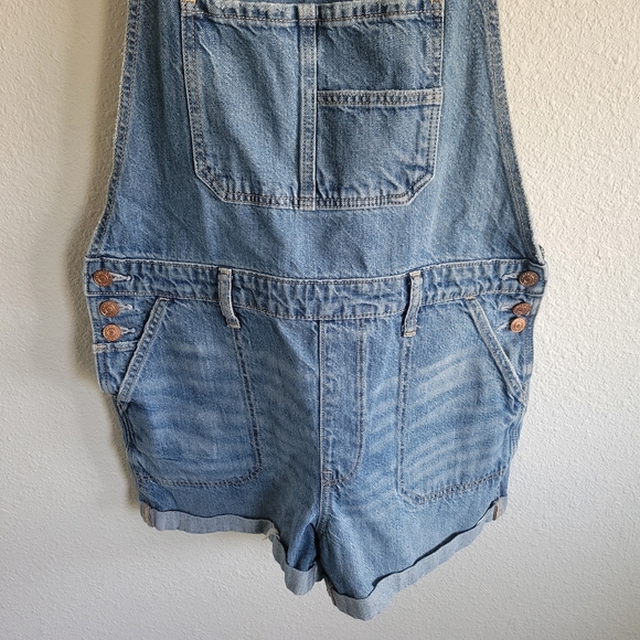 American Eagle Tomgirl Shortall Jean Overalls Womens Size L - Picture 4 of 10